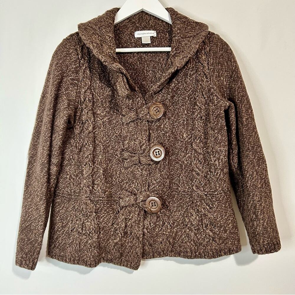 Christopher & Banks Women’s Button Knit Cardigan Brown Size Small EUC